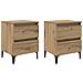 Armadi da letto 2 pz Rovere artigianale 40x35x50 cm Legno ingegnerizzato - Foto miniatura 1