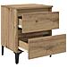 Armadi da letto 2 pz Rovere artigianale 40x35x50 cm Legno ingegnerizzato - Foto miniatura 5