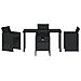 Set da Pranzo per Giardino 5 pcs Nero polyrattan - Foto miniatura 7