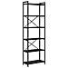 Libreria Rovere nero 60 x 30 x 188 cm Legno multistrato - Foto miniatura 1