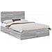 Letto con Contenitore con testiera Grigio Sonoma 150 x 200 cm - Foto miniatura 1