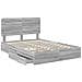 Letto con Contenitore con testiera Grigio Sonoma 150 x 200 cm - Foto miniatura 5