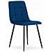 Sedia PYRA - Design ergonomico moderno in velluto blu navy x 2 - Foto miniatura 2