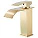 Rubinetto per lavabo da bagno, Blackswan, tipo M102, modello oro opaco, misura 19 cm - Foto miniatura 1