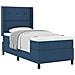 Letto a molle con materasso Blu 100 x 200 cm Tessuto - Foto miniatura 1