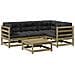 Set Divani da Giardino 5pz con Cuscini Legno Impregnato di Pino - Foto miniatura 1