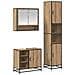 Set di mobili per il bagno con porta 3 pcs Rovere artigianale - Foto miniatura 1