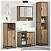 Set di mobili per il bagno con porta 3 pcs Rovere artigianale - Foto miniatura 2