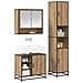 Set di mobili per il bagno con porta 3 pcs Rovere artigianale - Foto miniatura 3