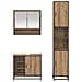 Set di mobili per il bagno con porta 3 pcs Rovere artigianale - Foto miniatura 8