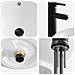Lavabo da bagno Nero Opaco 44 x 44 x 16 cm Metallo - Foto miniatura 3