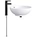 Lavabo da bagno Nero Opaco 44 x 44 x 16 cm Metallo - Foto miniatura 5
