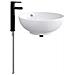 Lavabo da bagno Nero Opaco 44 x 44 x 16 cm Metallo - Foto miniatura 1