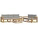 Set di divani da esterno 6 pcs Bianco e Grigio Chiaro - Foto miniatura 1