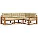 Set di divani da esterno con cuscino 4 pcs Naturale e Beige - Foto miniatura 1