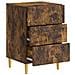 Comodino Rovere Fumo 43 x 39,5 x 66,5 cm Legno ingegnerizzato - Foto miniatura 2
