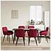 Sedie da pranzo 6 pcs Velluto (V) Rosso Vino 57 x 50 x 85 cm - Foto miniatura 2