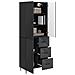 Set di armadi 2 pcs Nero 66 x 34,5 x 89,5 cm - Foto miniatura 2