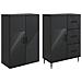 Set di armadi 2 pcs Nero 66 x 34,5 x 89,5 cm - Foto miniatura 3