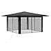 Gazebo con 4 Pareti Laterali 4 x 4 m Grigio chiaro e Antracite - Foto miniatura 3