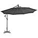 Ombrellone A Sbalzo Con Palo In Alluminio 350 Cm Antracite - Foto miniatura 2