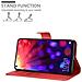 Custodia Compatibile Con Honor View 20 In Rosso Carminio - Coperchio Protettiva Con Chiusura Magnetica, Funzione Stand E Tasca Per Le Carte - Foto miniatura 3