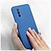 Cover In Silicone Semirigido Per Oppo A74, Finitura Soft-touch Azzurra - Foto miniatura 4
