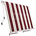 Tenda Da Sole A Caduta Con Mantovana 100x250 Bordeaux Crema Senza Cassonetto - Foto miniatura 1