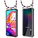 Catena Di Telefoni Cellulari Compatibile Con Samsung Galaxy A70 In Arancio Blu Bianco - Coperchio Protettivo In Silicone Con Anelli D'argento, Cinturino In Corda E Custodia Staccabile - Foto miniatura 7