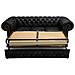 Divano Chesterfield Letto Chesterfield First Class - 3 Posti - Nero Opaco - Pelle - Foto miniatura 7