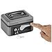 Popup C9716 Cassetta Di Sicurezza Con Chiave E Pulsante Per Contare E Trasportare Denaro | Cassetta Portavalori In Acciaio Con Vassoio Portamonete | Cassaforte Portatile Larghezza 15cm | grigio - Foto miniatura 2