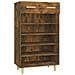 Scarpiera Rovere Fumo 60x35x105 Cm In Legno Multistrato - Foto miniatura 2