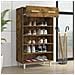 Scarpiera Rovere Fumo 60x35x105 Cm In Legno Multistrato - Foto miniatura 3