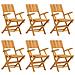 Sedie Da Giardino Pieghevoli 6pz 55x61x90cm Legno Massello Teak - Foto miniatura 2