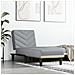 Chaise Longue In Tessuto Grigio Chiaro - Foto miniatura 1