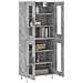 Credenza Grigio Cemento 69,5x34x180 Cm In Legno Multistrato - Foto miniatura 3