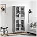 Credenza Grigio Cemento 69,5x34x180 Cm In Legno Multistrato - Foto miniatura 1