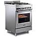 Cucina Gas PRO 66 MXL PZ 4 Fuochi a Gas Forno Elettrico Multifunzione Termoventilato Classe A Dimensioni 60 x 60 cm Colore Rosso Bordeaux Serie Professional - Foto miniatura 5