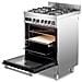 Cucina Gas PRO 66 MXL PZ 4 Fuochi a Gas Forno Elettrico Multifunzione Termoventilato Classe A Dimensioni 60 x 60 cm Colore Rosso Bordeaux Serie Professional - Foto miniatura 4
