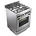 Cucina Gas PRO 66 MXL PZ 4 Fuochi a Gas Forno Elettrico Multifunzione Termoventilato Classe A Dimensioni 60 x 60 cm Colore Rosso Bordeaux Serie Professional - Foto miniatura 6