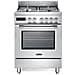 Cucina Gas PRO 66 MXL PZ 4 Fuochi a Gas Forno Elettrico Multifunzione Termoventilato Classe A Dimensioni 60 x 60 cm Colore Rosso Bordeaux Serie Professional - Foto miniatura 1