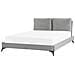 Letto Velluto Melle 160 X 200 Cm Grigio - Foto miniatura 3