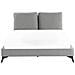 Letto Velluto Melle 160 X 200 Cm Grigio - Foto miniatura 6