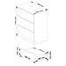 Cassettiera K60, 3 cassetti, 60x40x77 cm, Colore Weng? e Sonoma Quercia - Foto miniatura 3