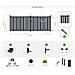 Cancello Battente 4x1,4m Veymont + Cancello 1m Veymont H. 1,4m Grigio - Foto miniatura 6