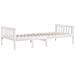 Letto Per Bambini Senza Materasso Bianco 75x190cm Massello Pino - Foto miniatura 3
