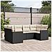 Set Divano Da Giardino 6 Pz Con Cuscini Nero In Polyrattan - Foto miniatura 8