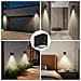 Applique Led Luce Calda Lampada Da Parete Muro Faretto Gu10 8 W Ip54 Nero - Foto miniatura 2