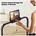 2 In 1 Tapis Roulant Elettrico Pieghevole,walking Pad 10 Km/h,tappeto Corsa Extra Large 42cm,con Telecomando E Display Lcd,telaio Rinforzato And 220lb Max Weight For Home Office Exercise Nero - Foto miniatura 2