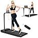 2 In 1 Tapis Roulant Elettrico Pieghevole,walking Pad 10 Km/h,tappeto Corsa Extra Large 42cm,con Telecomando E Display Lcd,telaio Rinforzato And 220lb Max Weight For Home Office Exercise Nero - Foto miniatura 1